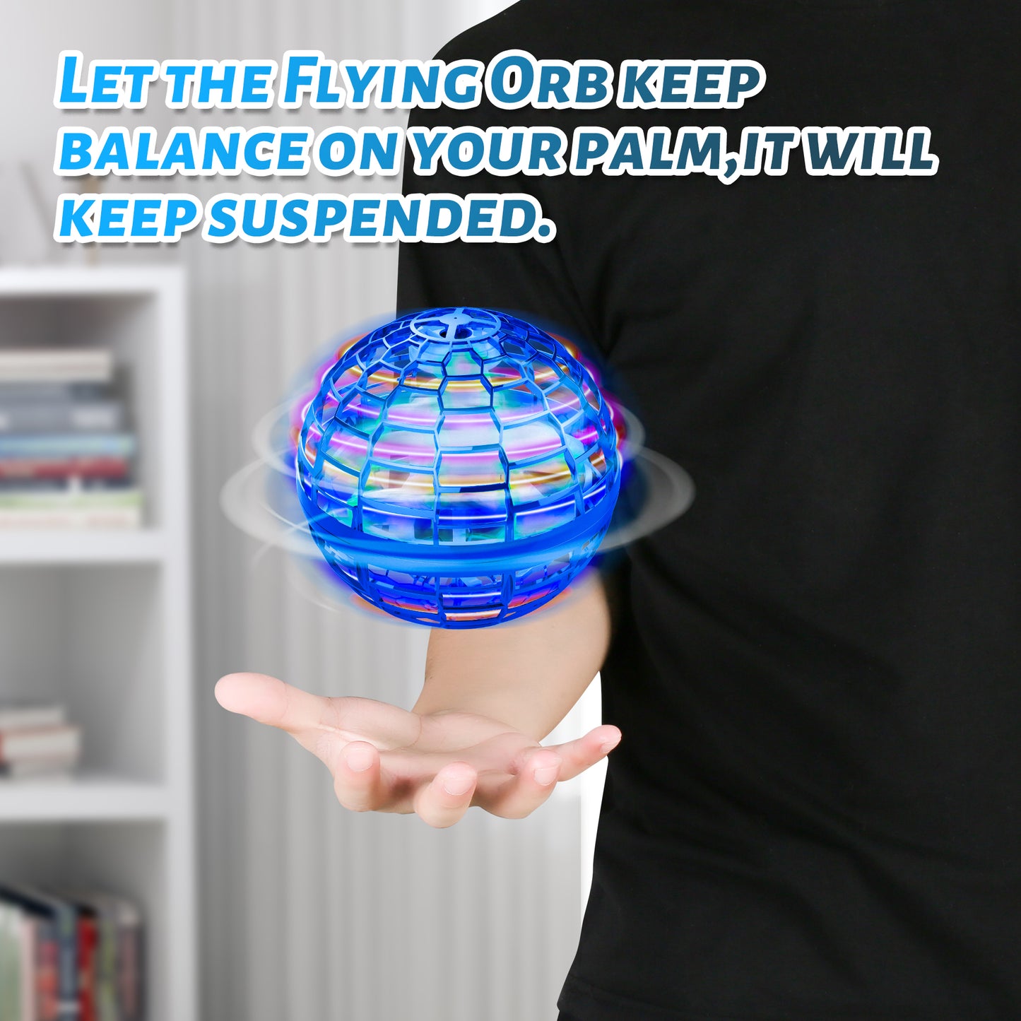 Beavo Flying Nebula Orb Ball Toy Hover Ball Cool Magic Controller Spinner Mini Drone Flying Floating Ball Toys LED Lights 360° Rotating Flying Space Orb for Kids Adults Boomerang Ball Indoor Outdoor
